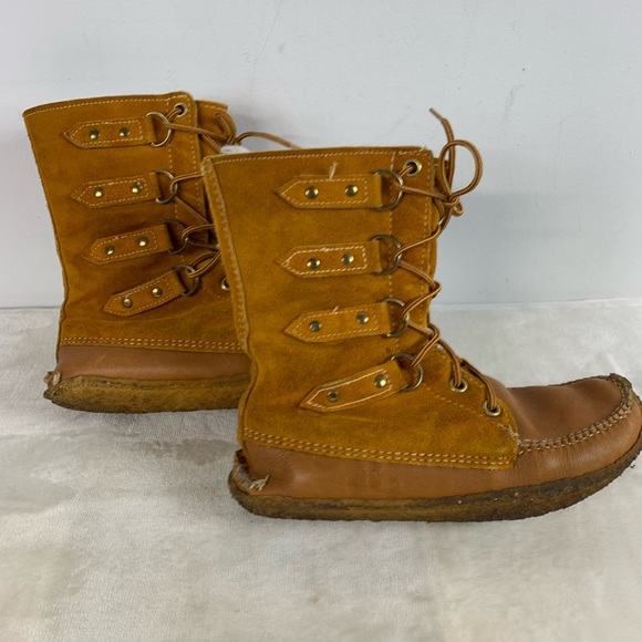 Women’s Vintage Botte Sport Brown Suede & Leather Lace-Up Boots - Picture 5 of 16